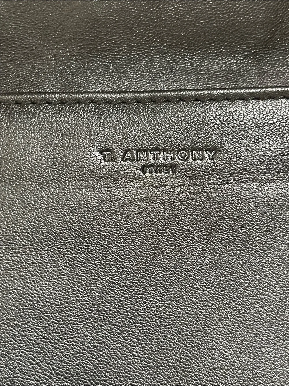 T. Anthony Black Leather Portfolio/Document sleeve